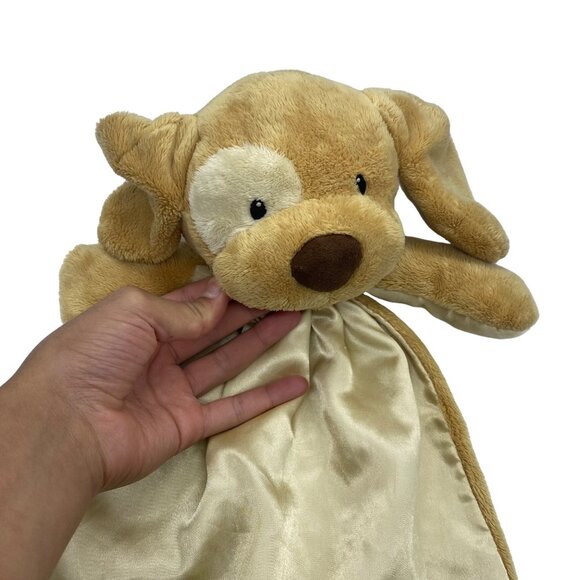 Baby Gund Spunky Huggybuddy Dog Puppy Plush Lovey Blanket 16" Blankie Brown - Picture 2 of 7